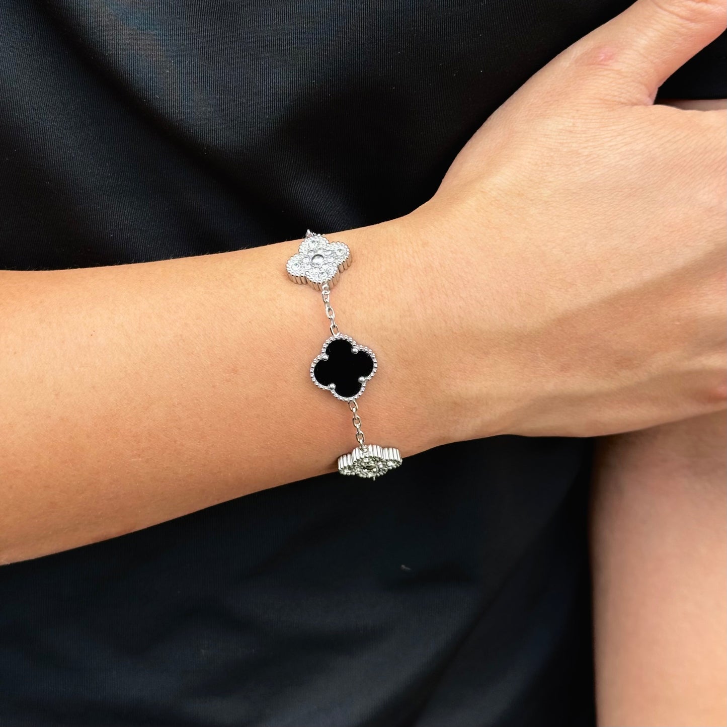 Crystal Clover Bracelet