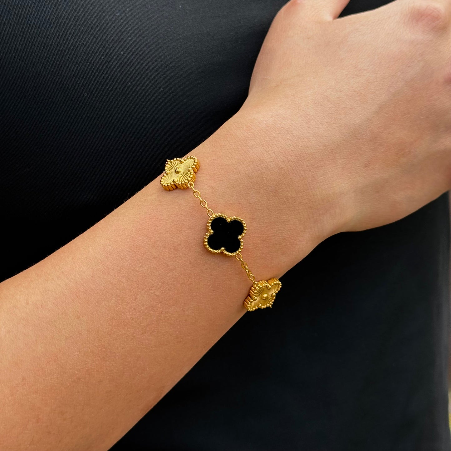 Bicolor Clover Bracelet